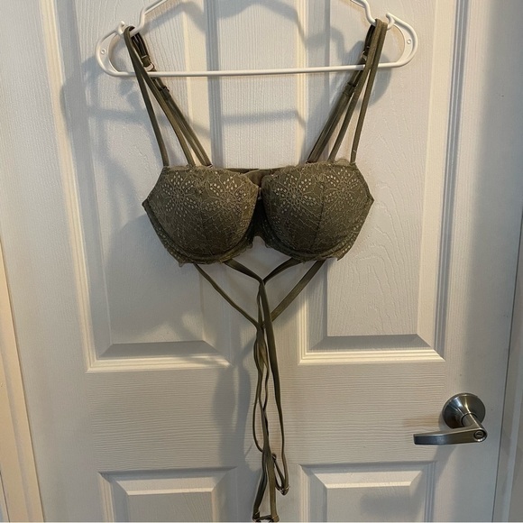 VS Pink Strappy Date Push Up Bra in Gray 34D - Picture 1 of 11